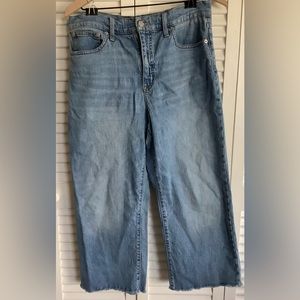 J Crew High Waisted Wide Leg Crop